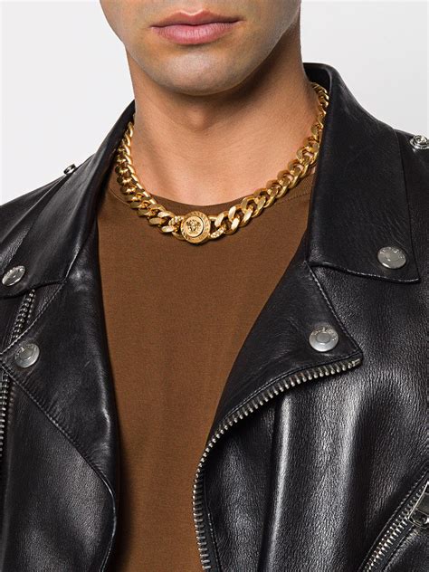 versace medusa necklace men's